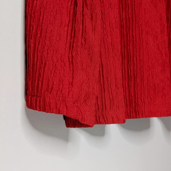 ELOQUII • Red Ribbed Drop Shoulder Easy Dress 1X - Picture 6 of 10